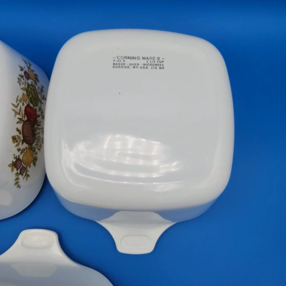 Corning Ware Spice of Life Set, One P-41-B 1 3/4 & Two P-43-B 2 3/4 Cup Dishes